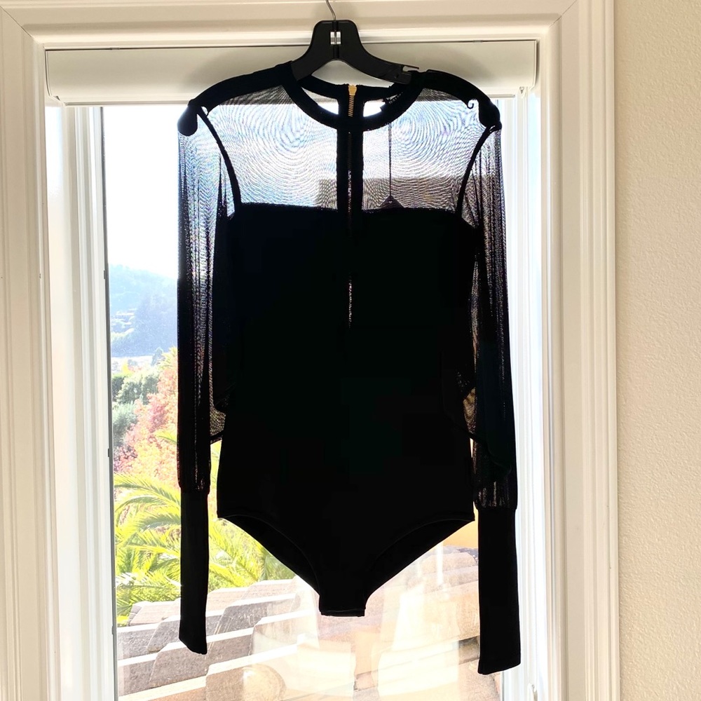 NWT BALMAIN Long Sleeve Bodysuit Size 4/S (36)